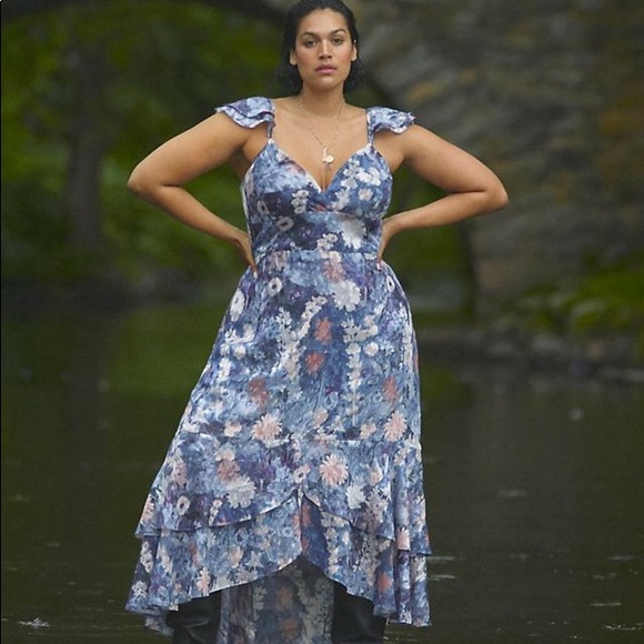 Anthropologie | Floral Ruffled MIDI Dress - Picture 3 of 4